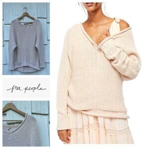 Free People Oversized Oatmeal Bright Lights Sweater‎ Sz M